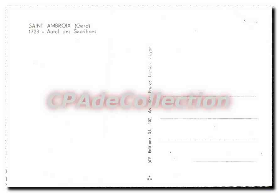 CPM Saint Ambroix Autel des Sacrifices — Rückseite