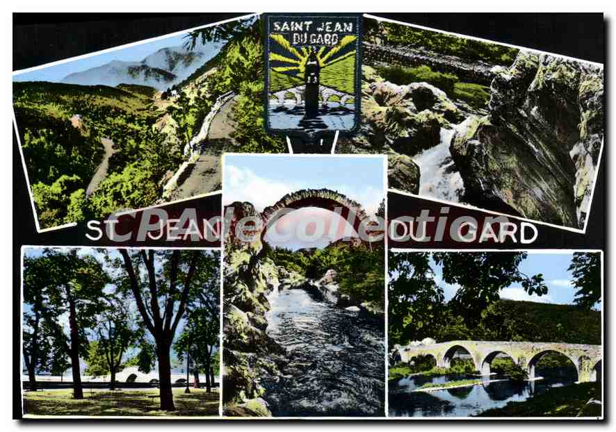 CPM Saint Jean du Gard Et Ses Environs Le Vieux Pont Les Lacets de la Route du Col Saint Pierre