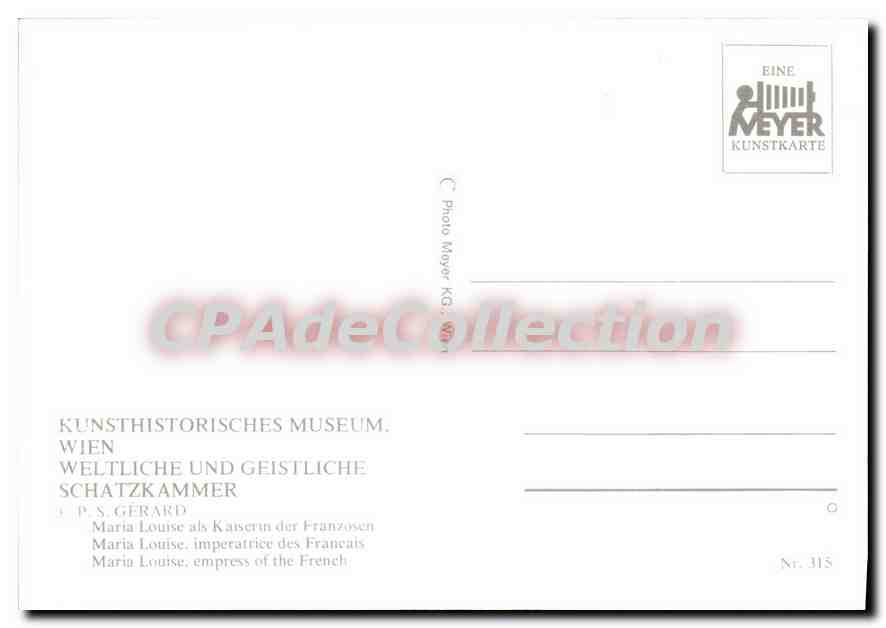 CPM Kunsthistorisches Museum Wien Weltliche Und Geistliche Schatzkammer — Rückseite