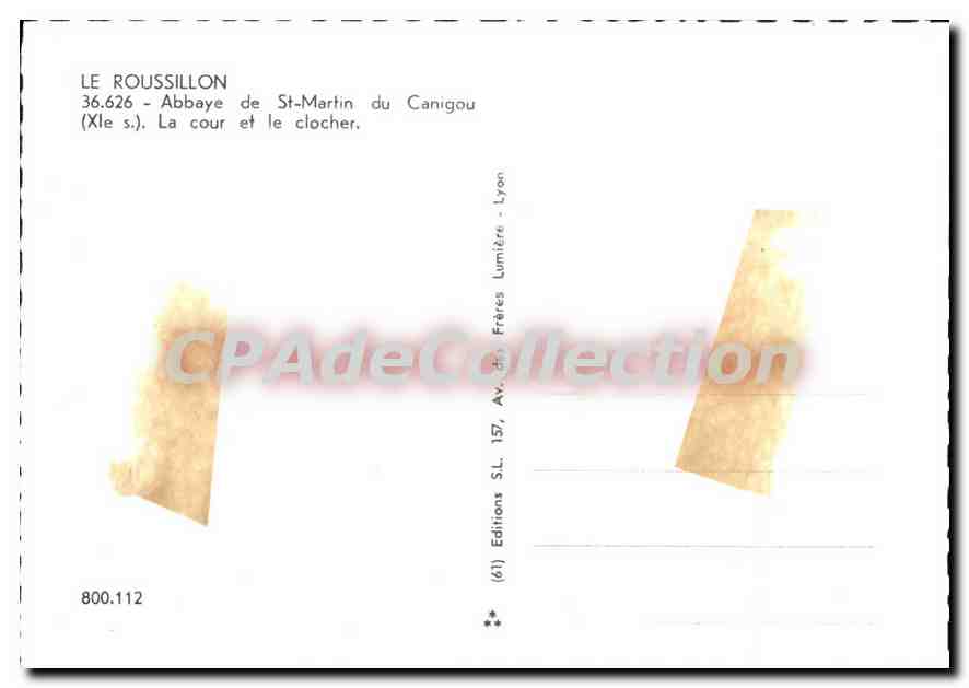 CPM Le Roussillon Abbaye De St Martin Du Canigou Le Cloitre et le Clocher — Rückseite