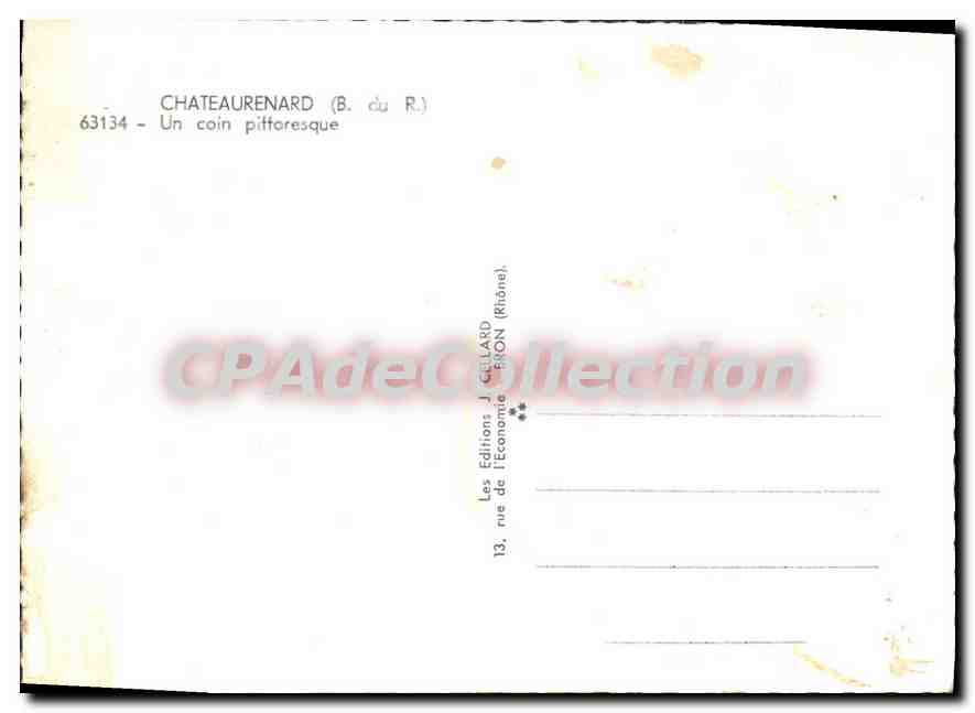 CPM Chateaurenard Un Coin Pittoresque — Rückseite