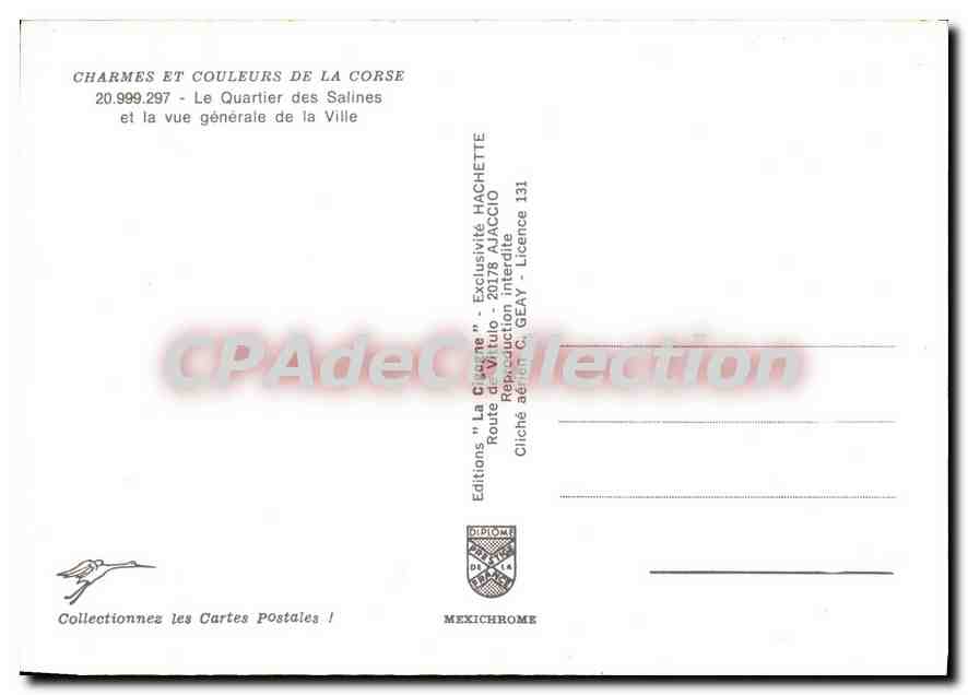 Salines — Vue générale de la ville — Editions Diplôme — Verso