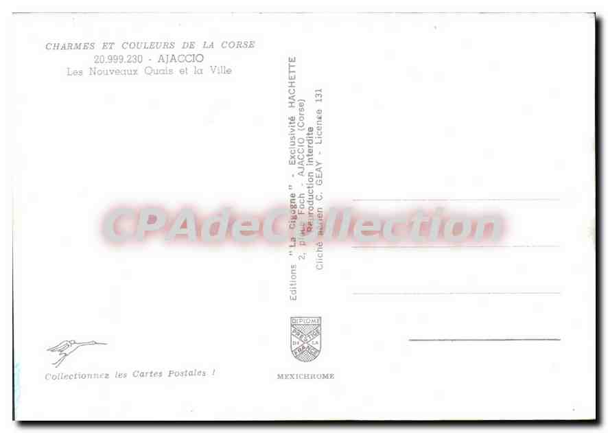 Ajaccio — Les Nouveaux Quais et la Ville — Éditions 'La Cigogne' — Reverso