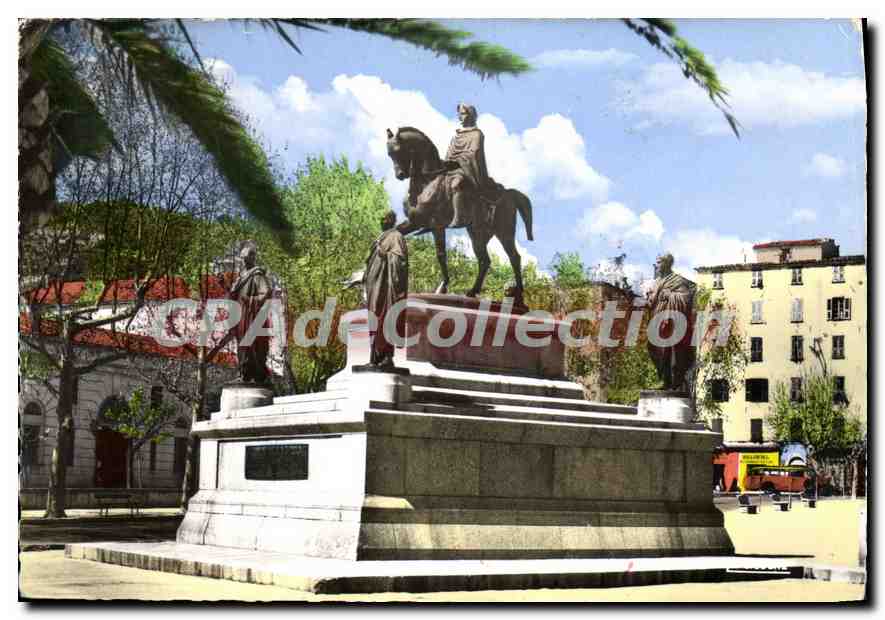 Ajaccio — Statue de Napoléon et de ses quatre frères — Éditions 'La Cigogne'
