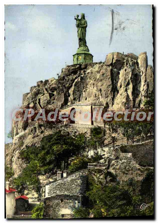 CPSM Le Puy Statue Colossale De Notre Dame De France