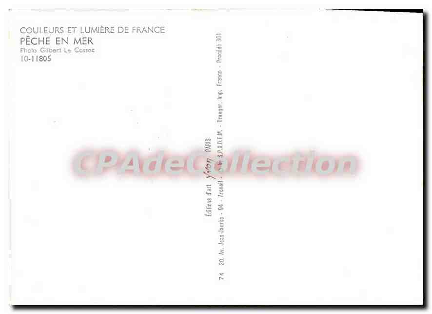 CPSM Peche En mer La Cossec Lumiere De France — Reverso