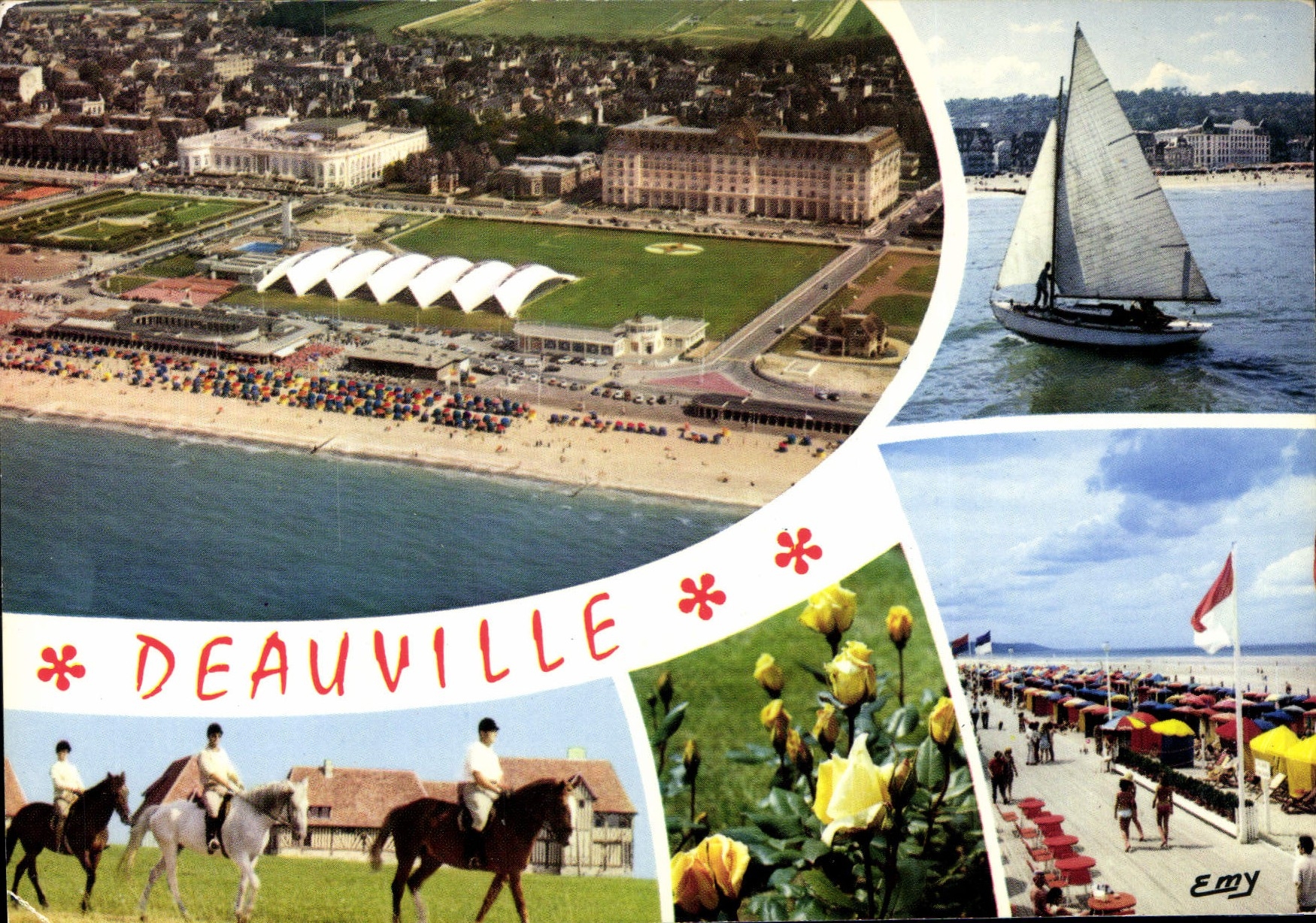 Deauville — vue panoramique et scènes de plage — Emy - Anverso