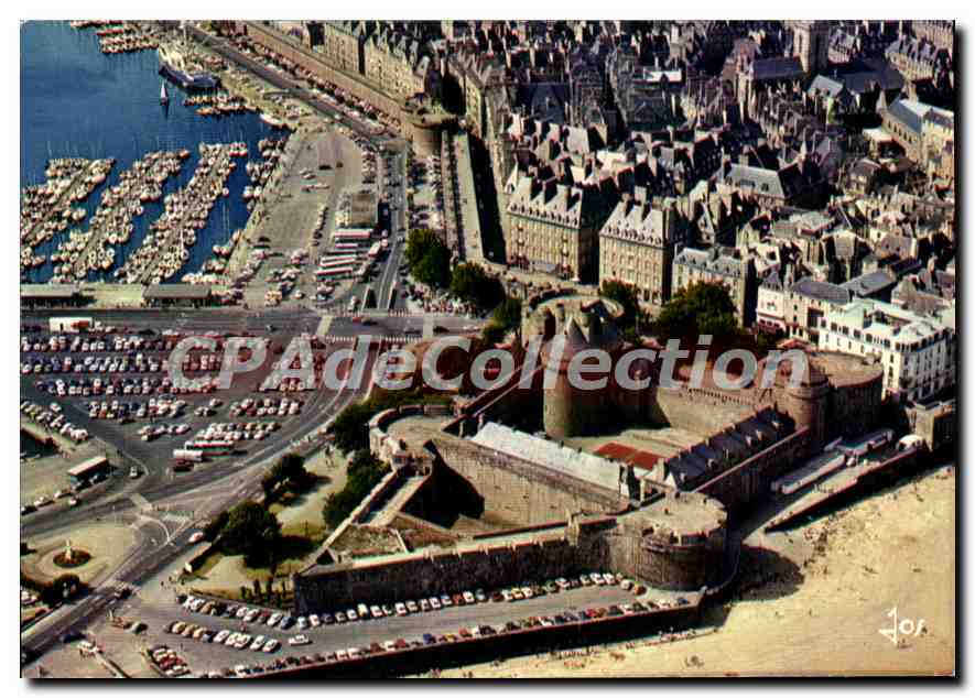 Saint-Malo — Vue d'ensemble sur le château, le donjon et les quatre tours — Editions d'Art JOS le DOA 23150 CHATEAULIN