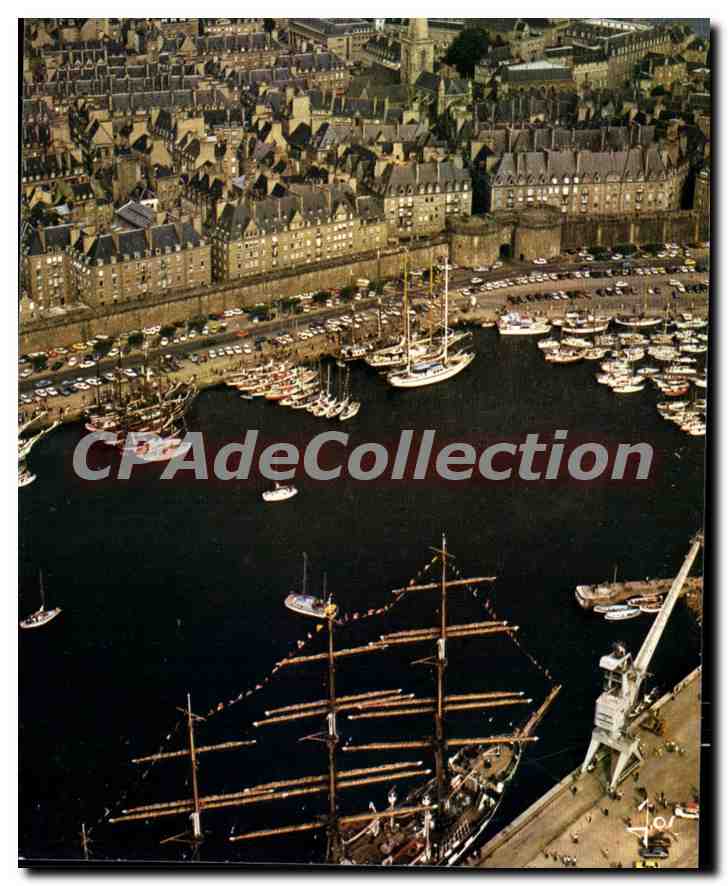 Saint-Malo — Gran velero en los muelles de marea — Ediciones de Arte JOS