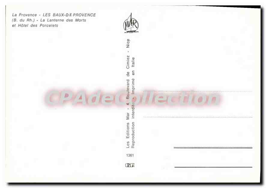 Les Baux-de-Provence — La Lanterne des Morts et Hôtel des Porcellets — Éditions Mar, Nice — Reverso