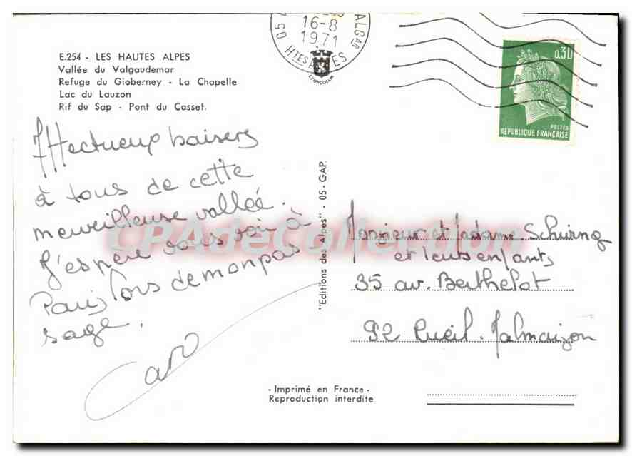 Valgaudemar — Vallée du Valgaudemar — Éditions des Alpes — Rückseite