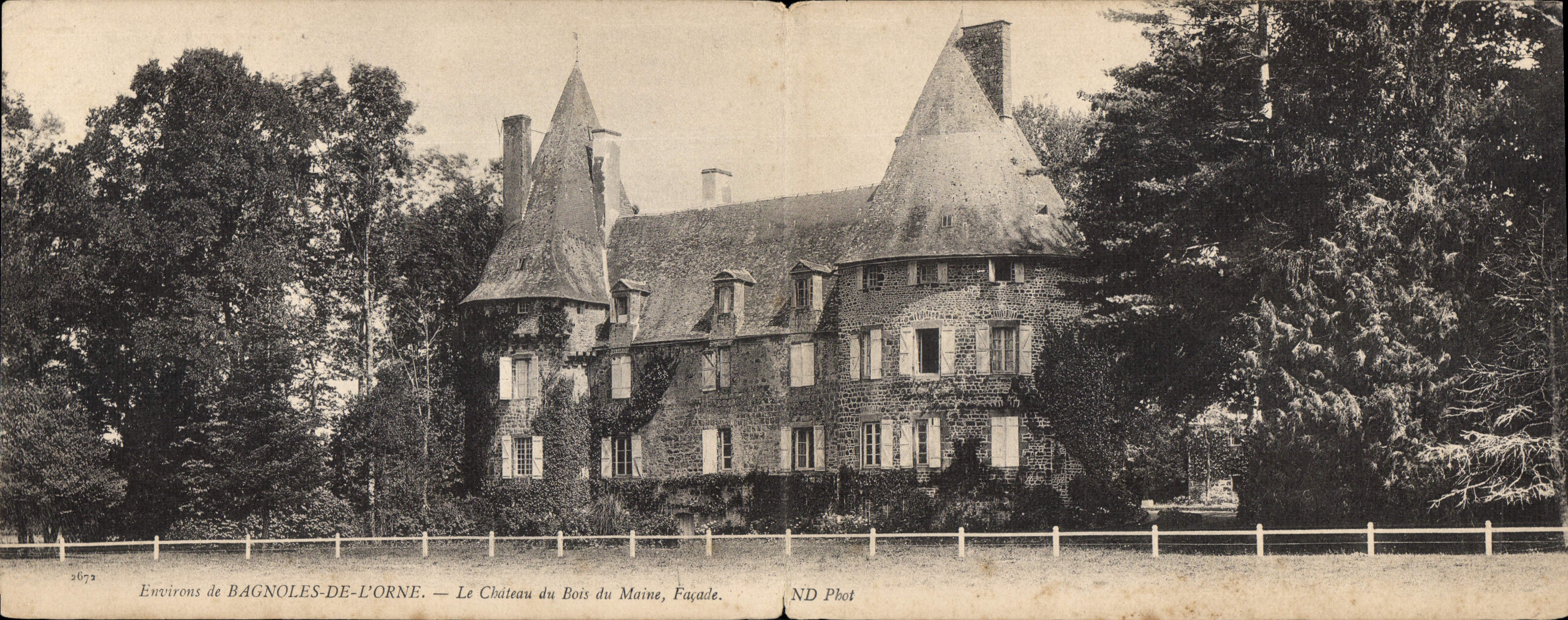 Um BAGNOLES-DE-L'ORNE — Schloss du Bois du Maine, Fassade — ND Phot