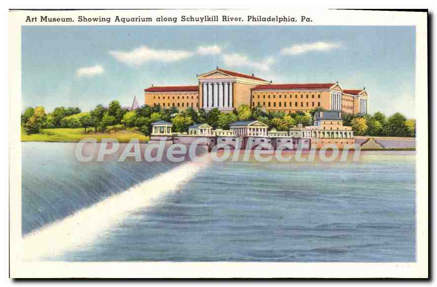 Luftbild von Philadelphia — City Hall und Benjamin Franklin Parkway — Schm. Beer, Verlag — Rückseite