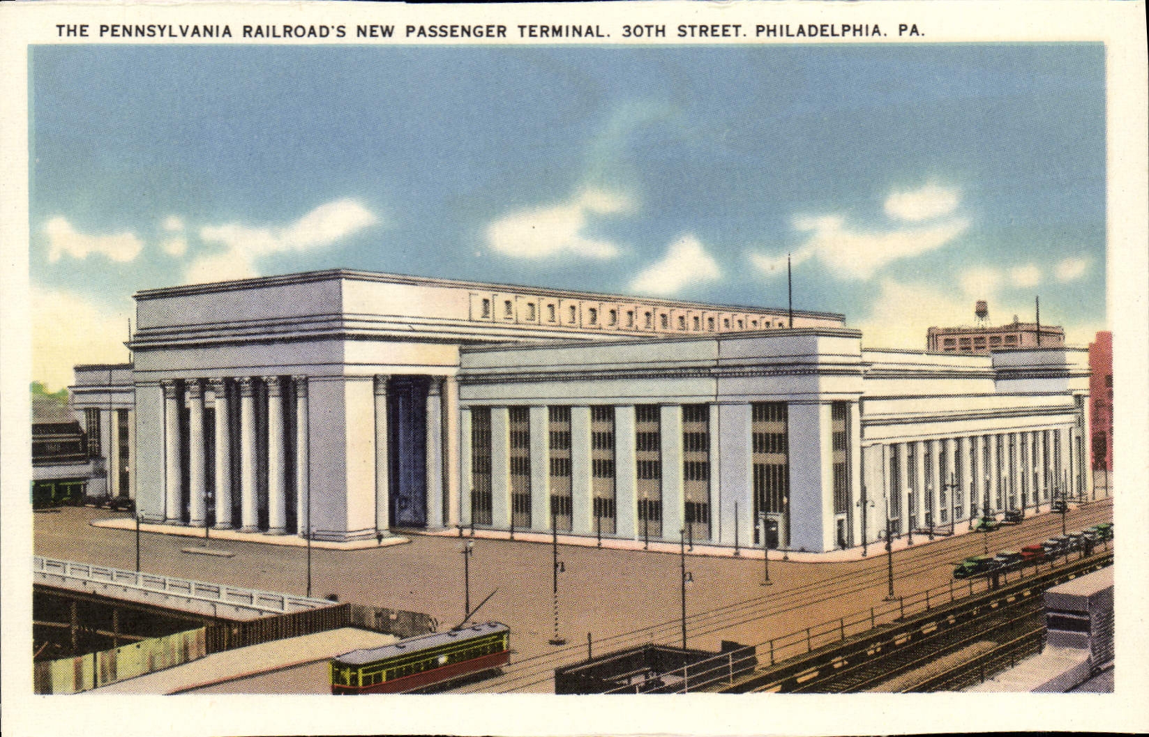 Der neue Passagierbahnhof der Pennsylvania Railroad — 30th Street — Philadelphia, PA — Verlag nicht sichtbar
