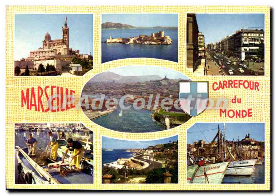 Marseille — vue panoramique et scènes de vie — Carrefour du Monde
