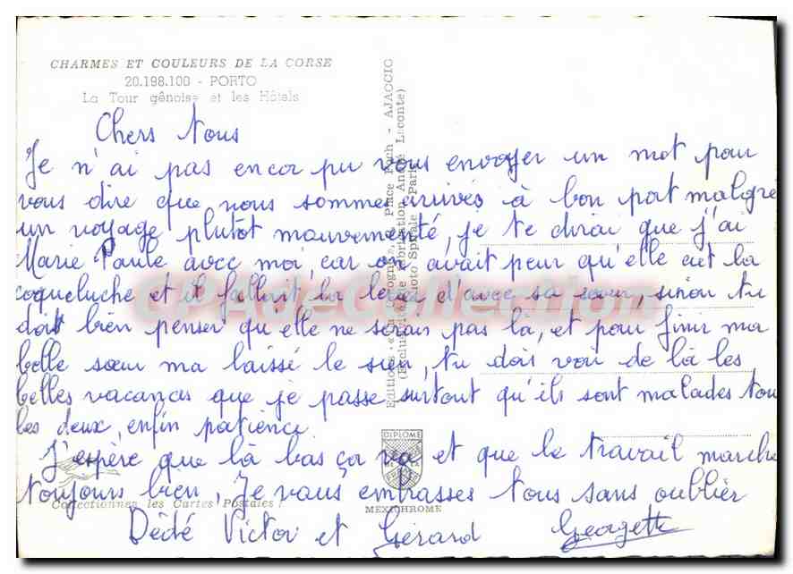 CPSM Charmes Et Couleurs De La Corse Porto — Verso