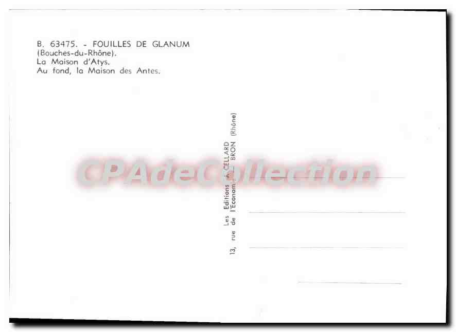 Fouilles de Glanum — La Maison d'Atys — Les Éditions de CELLARD (Bouches-du-Rhône) — Reverso