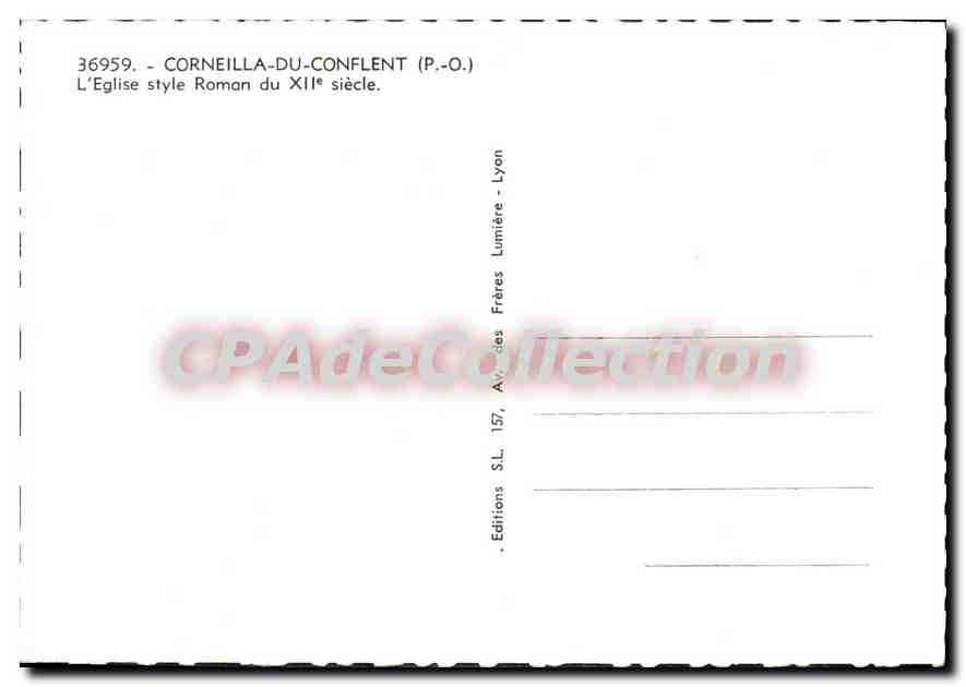 CPSM Corneilla De Conflent Eglise Romane — Rückseite