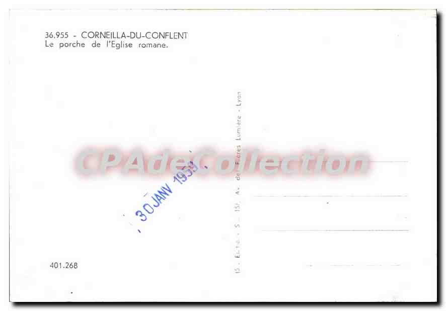 CPSM Corneilla De Conflent Eglise Romane — Rückseite