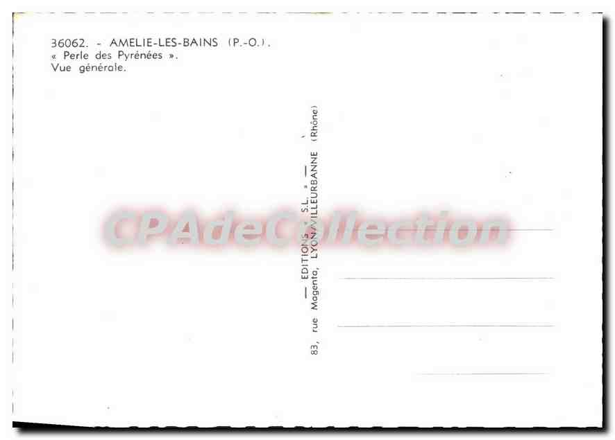 CPSM Amelie Les Bains Perle Des Pyrenees — Rückseite
