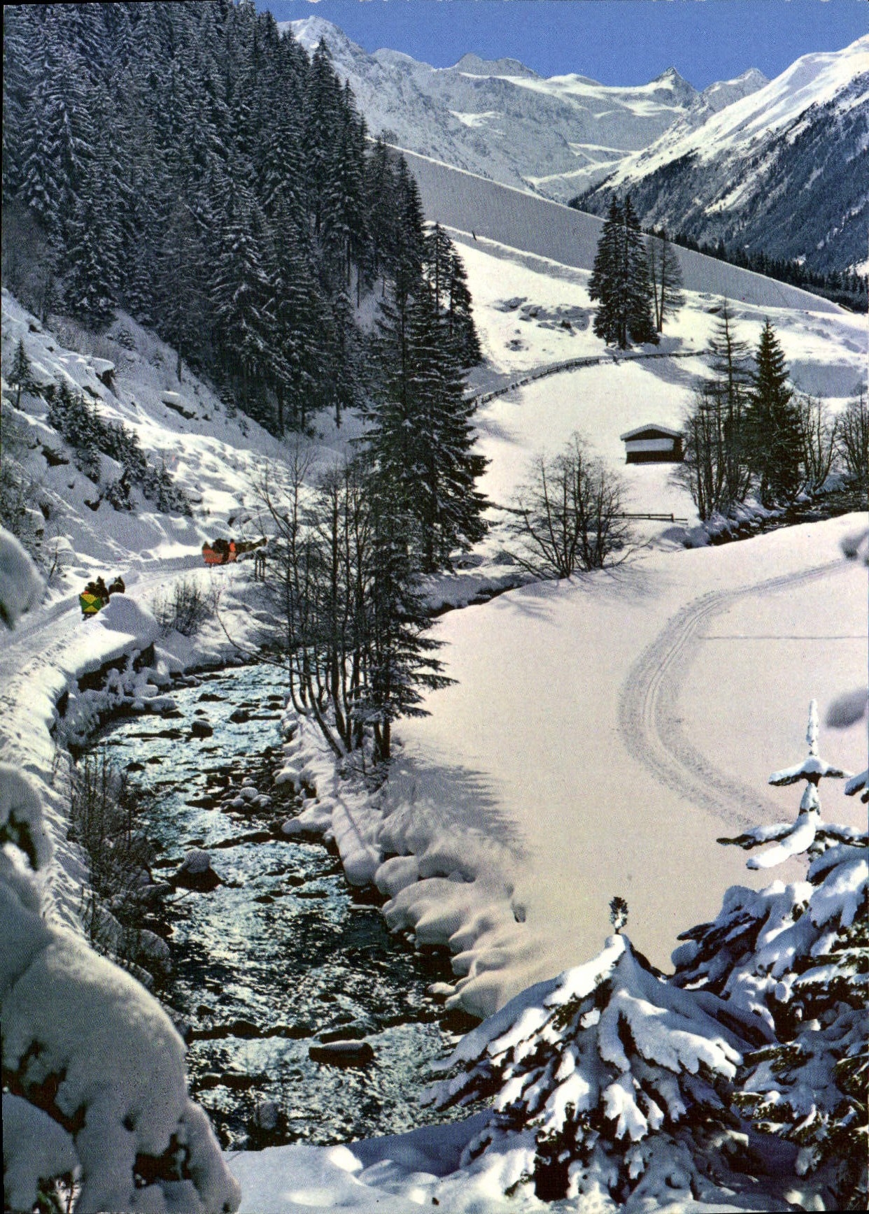 Winter am Gietscherbach — Hiver au ruisseau venant du glacier — TROLLER KUNSTVERLAG CHIZZALI - Anverso