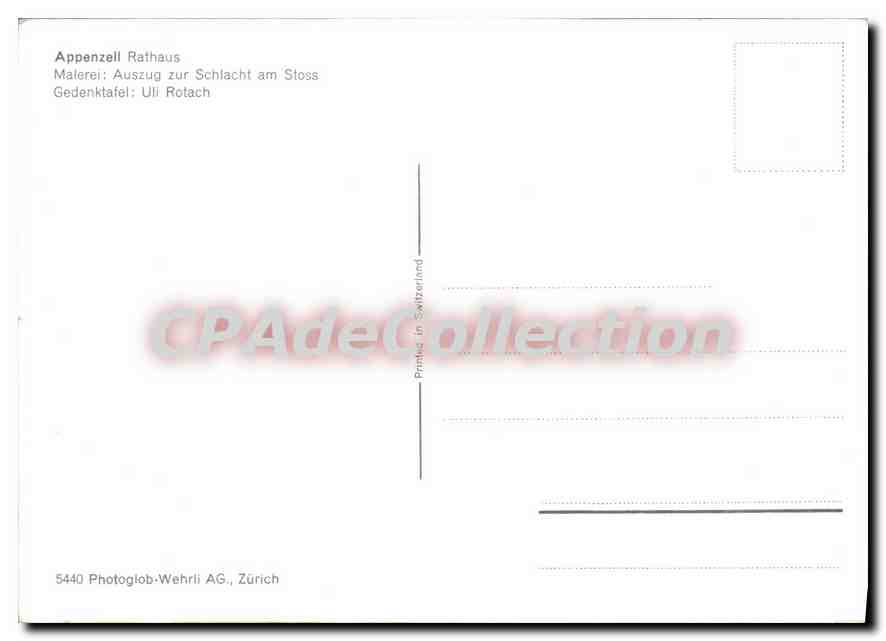 CPSM Appenzell Rathaus Maternei Auszug Zur Schiacht — Back