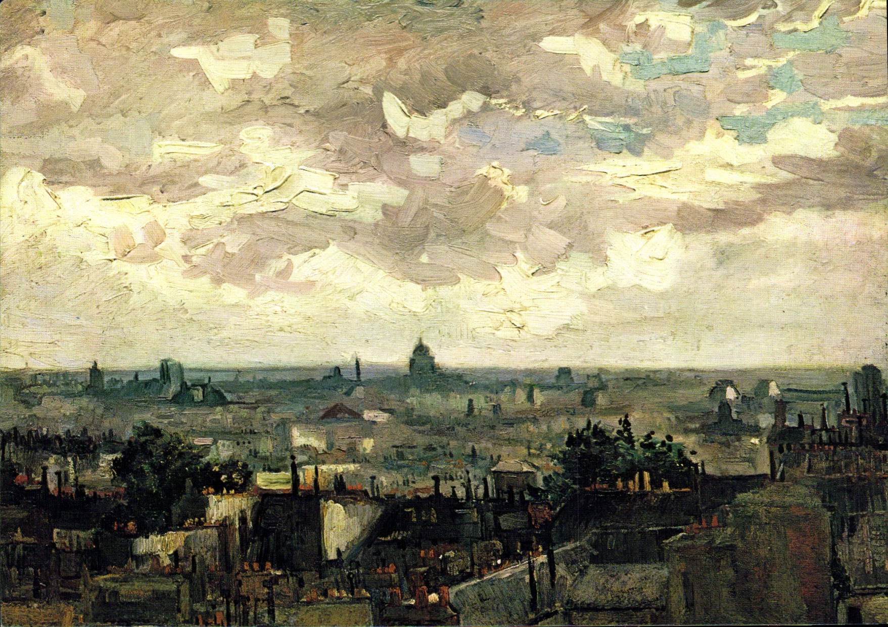 Vista de París — pintura de Vincent van Gogh — edición Van Gogh Museum Amsterdam - Anverso