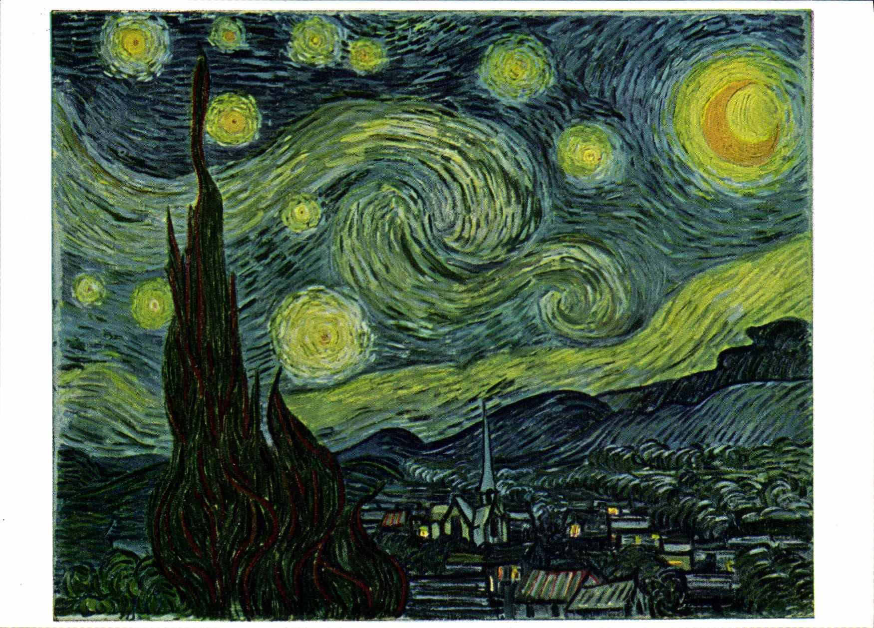 La nuit étoilée — 1889 — Kunstverlag Fingerle & Co., N. — N° 7411 - Anverso