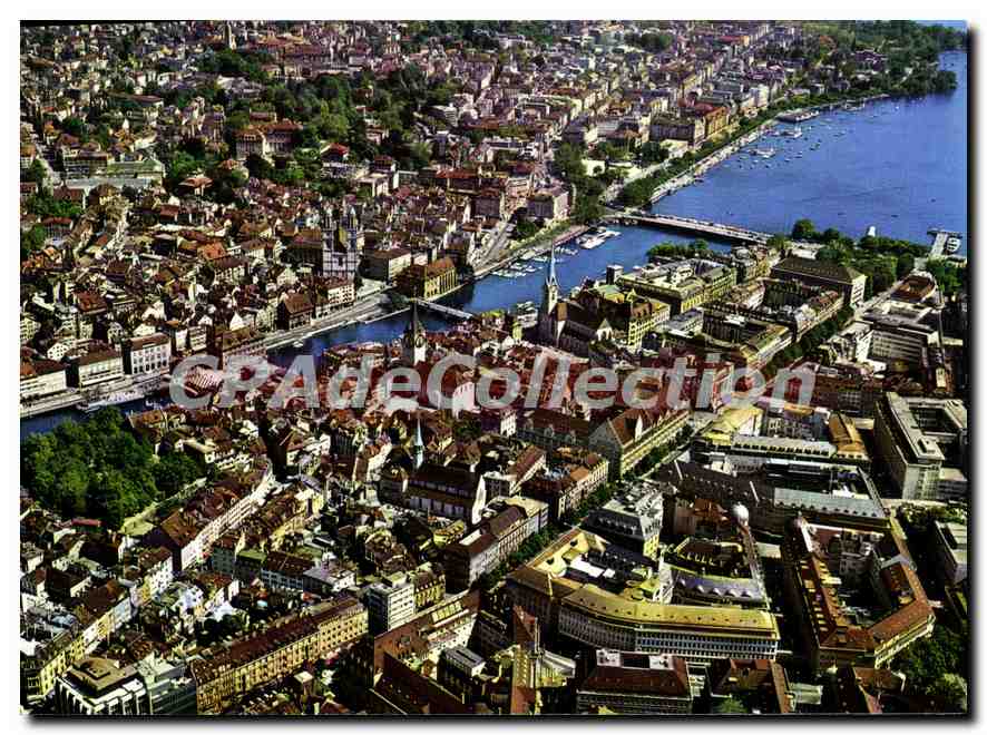 Vue aérienne de Zurich — Flugaufnahme ZÜRICH — éditeur: Foto und Verlag von ir Friedli - Brüttisellen, n° 5369 - Anverso