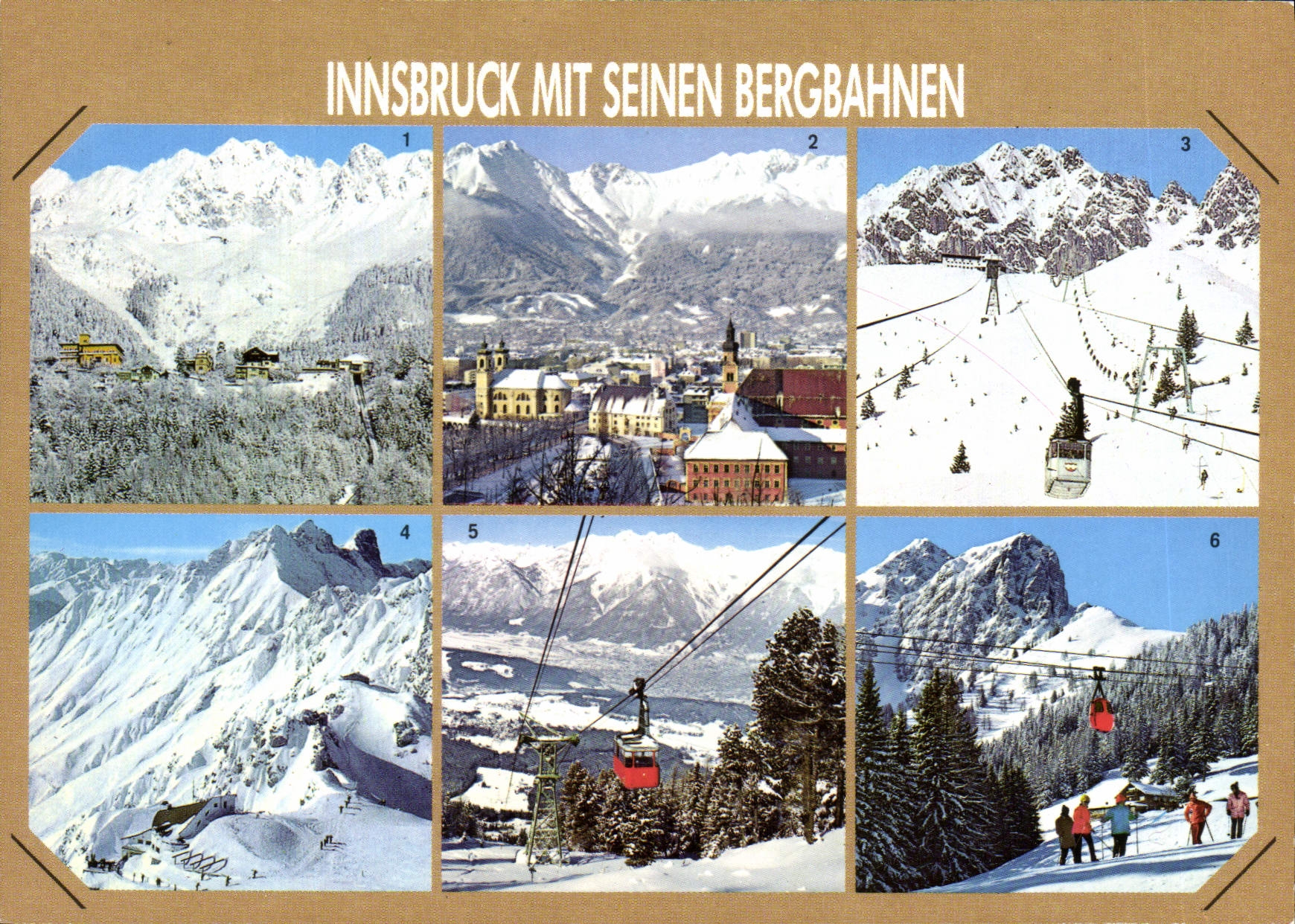 Innsbruck mit seinen Bergbahnen — Troller Kunstverlag Chizza, n° 1511