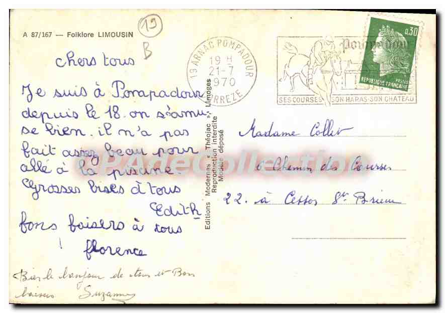 Folklore Limousin — Éditions Modernas Théojac — Rückseite