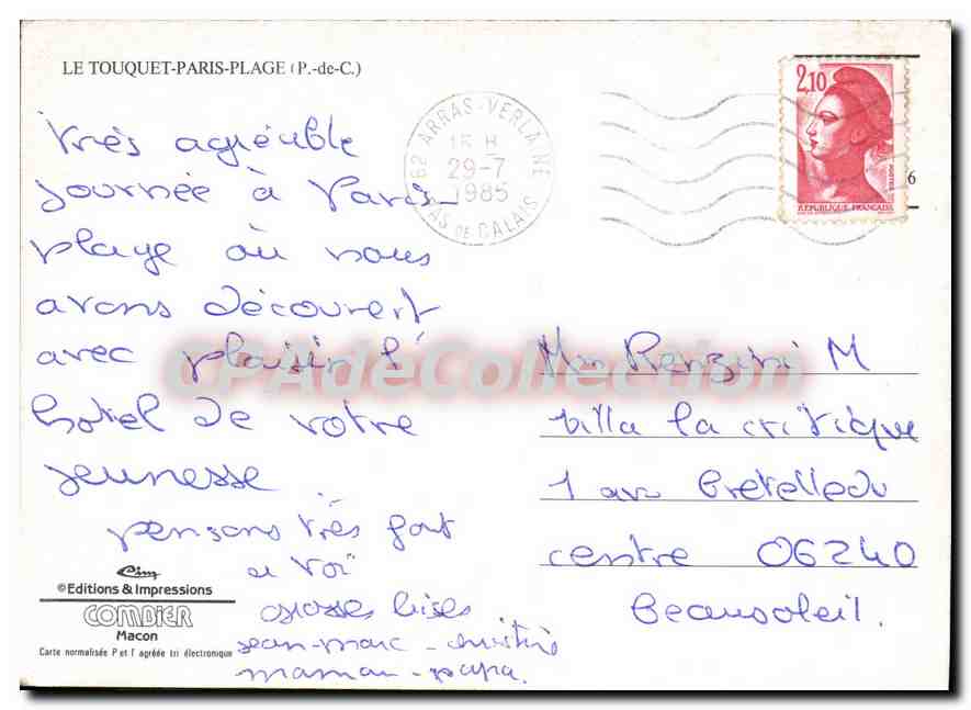 Le Touquet-Paris-Plage — vue panoramique — Éditions & Impressions Comtier, Macon — Reverso