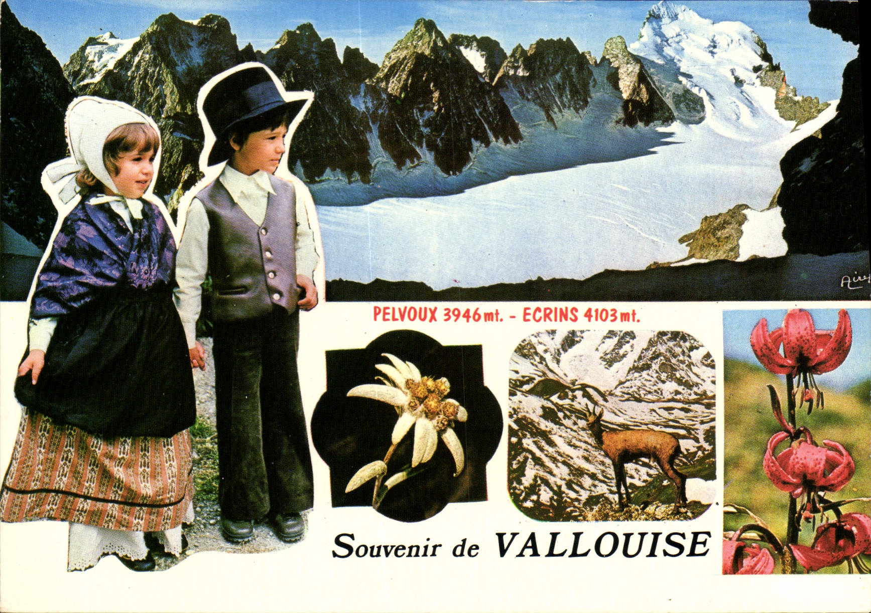 Enfants en costumes traditionnels — Souvenir de Vallouise — Édition AIREL