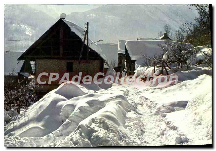 Vallouise (Hautes-Alpes) — village enneigé — Mexichrome