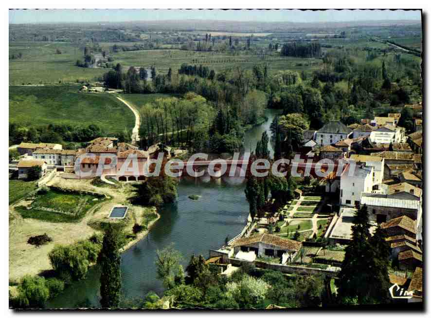 CPSM Mansle Vue aerienne Perspective sur la vallee de la Charente 