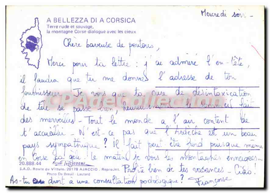 CPSM A Bellezza di a Corsica Terre rude et Sauvage  — Verso