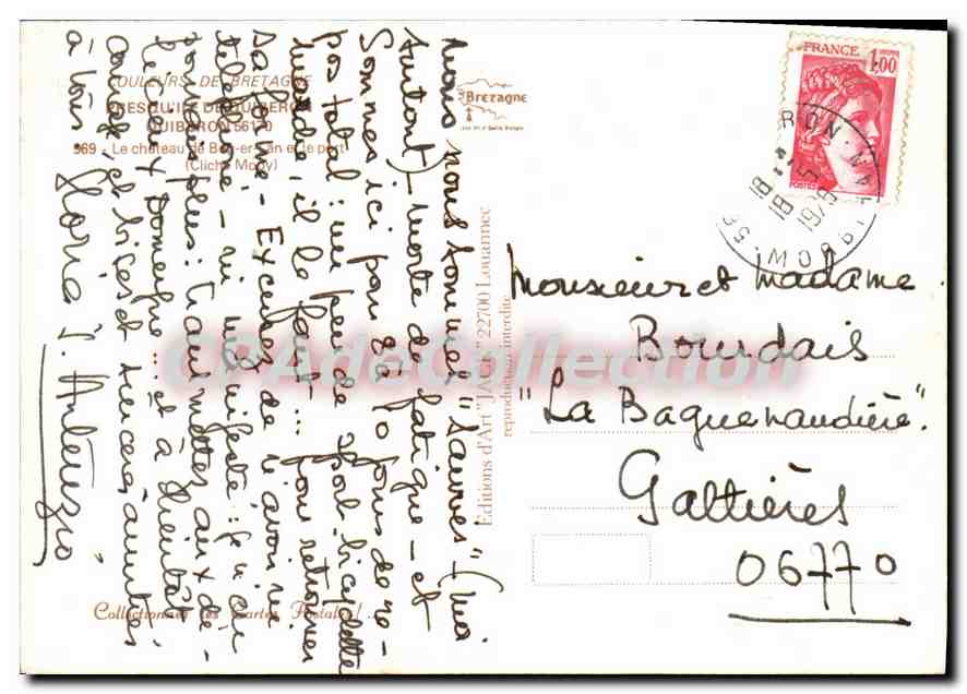 Le château de Bécherel et le port — Cliché Mory — Éditions d'Art Brezagne, n° 569 — Back