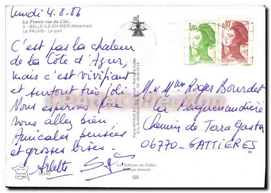 Le Palais - Le port — Morbihan — Les Éditions du Gabier, n° 5 — Back