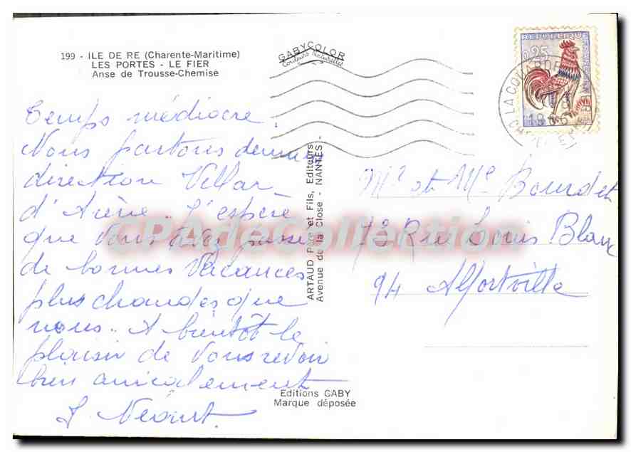 Anse de Trousse-Chemise — Ile de Ré (Charente-Maritime) — Éditions GABY — Rückseite