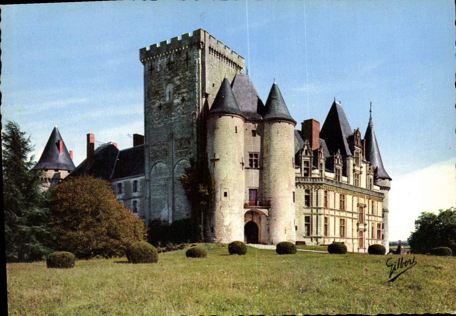 Halbmoderne Ansichtskarte Historisch Charente Schloss La Rochefoucauld