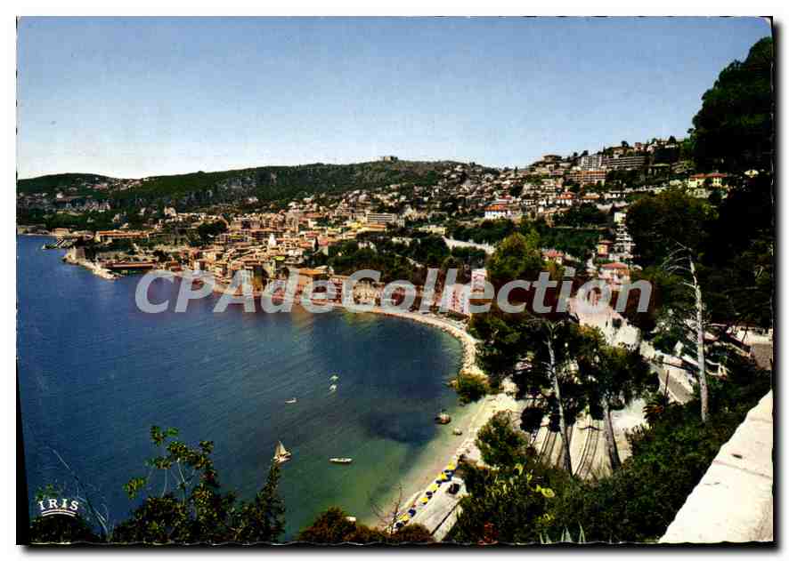 Cartolina semi-moderna Cartolina semi-moderna Riflessi della Costa Azzurra Villefranche-sur-mer A M Vista generale I Moli Il Porto e il Quartiere