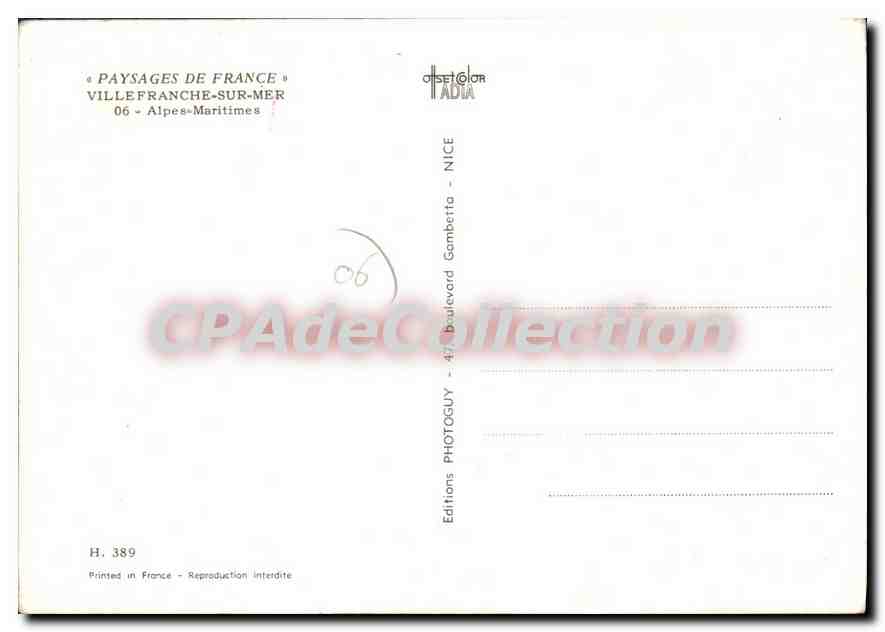 CPSM Villefranche sur Mer Alpes Maritimes — Reverso