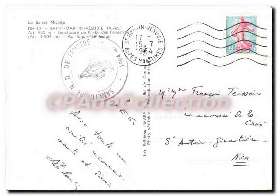 Saint-Martin-Vesubie — Sanctuaire de N.-D. des Fenestres — Les Éditions 'MAR' — Reverso