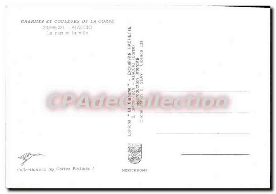 Ajaccio — Le port et la ville — Éditions 'La Cigogne' n°20.999.281 — Reverso