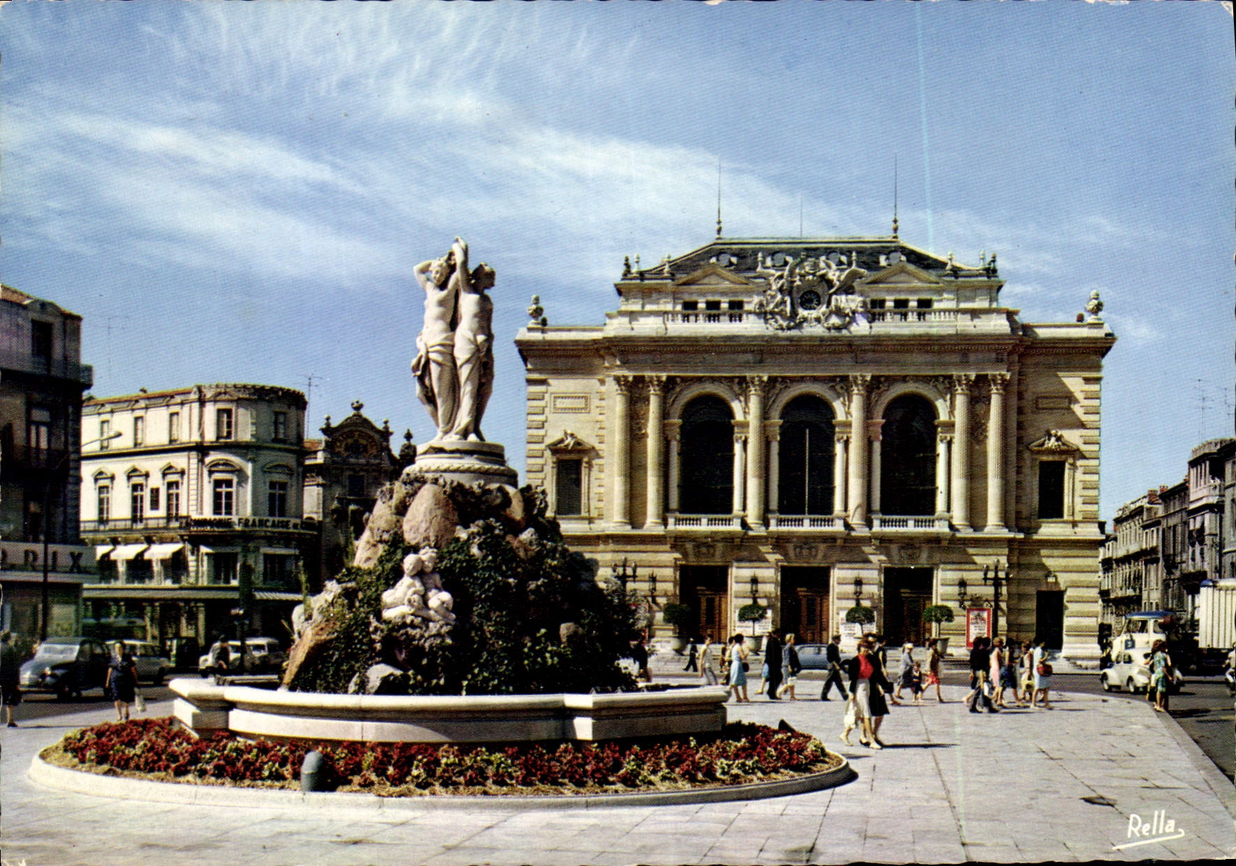 CPSM Montpellier Herault Les Trois Graces et le Theatre 