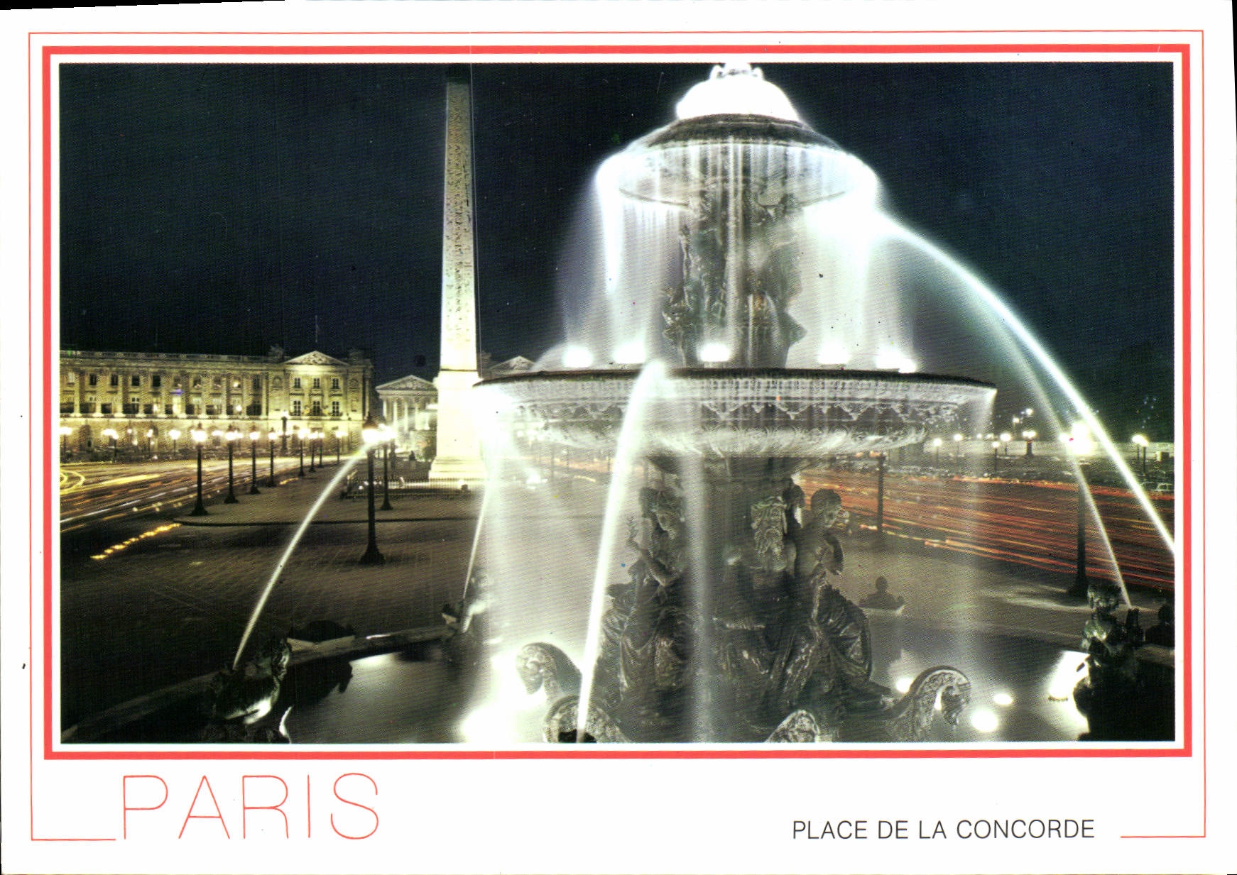Place de la Concorde — nuit illuminée — Éditions Chantiers, Paris, n° 529