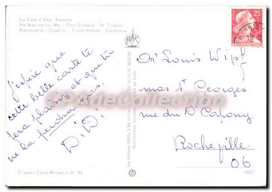 CPSM La Cote d'Azur Varoise Ste Maxime sur Mer Port Grimaud St Tropez Ramatuelle Cogolin Croix Valme — Reverso