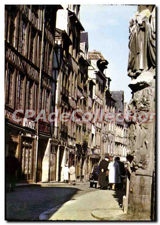 CPSM Rouen Seine Maritime rue Martainville 