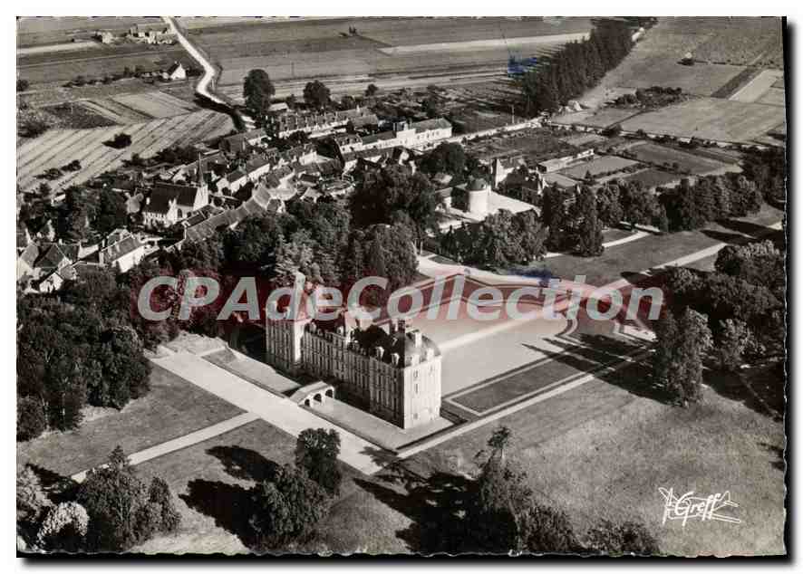 Cheverny — Vue aérienne du château (façade Nord) — Éditions GREFF, série 8 Oise