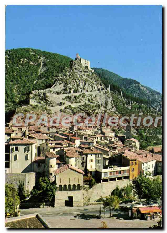 CPSM Entrevaux Alpes de Haute Provence village medieval fortifiee par Vauban de 1592 a 1702 vue gene